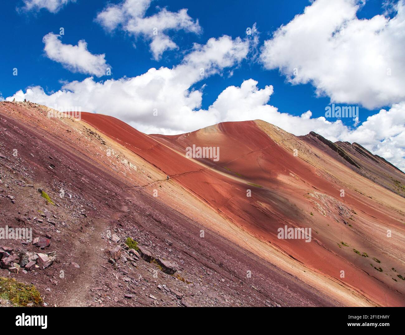 Rainbow Mountains oder Vinicunca Montana de Siete Colores, Cuzco Region in Peru, peruanische Anden Stockfoto