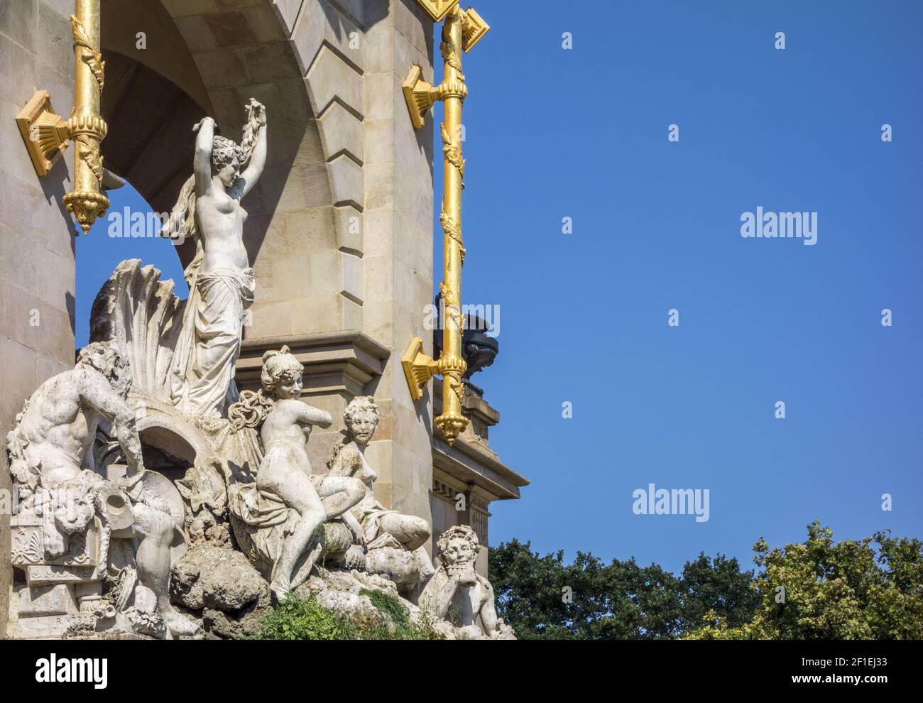 Die Geburt der Venus im Ciutadella Park in Barcelona Stockfoto