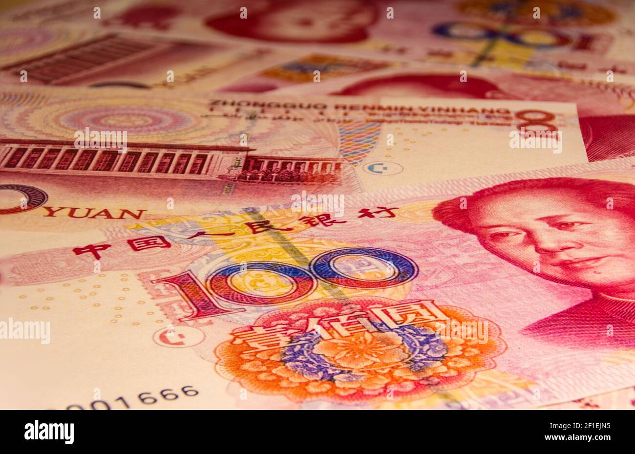 Die 100 Yuan Renminbi Banknote, chinesischen Währungen Stockfoto