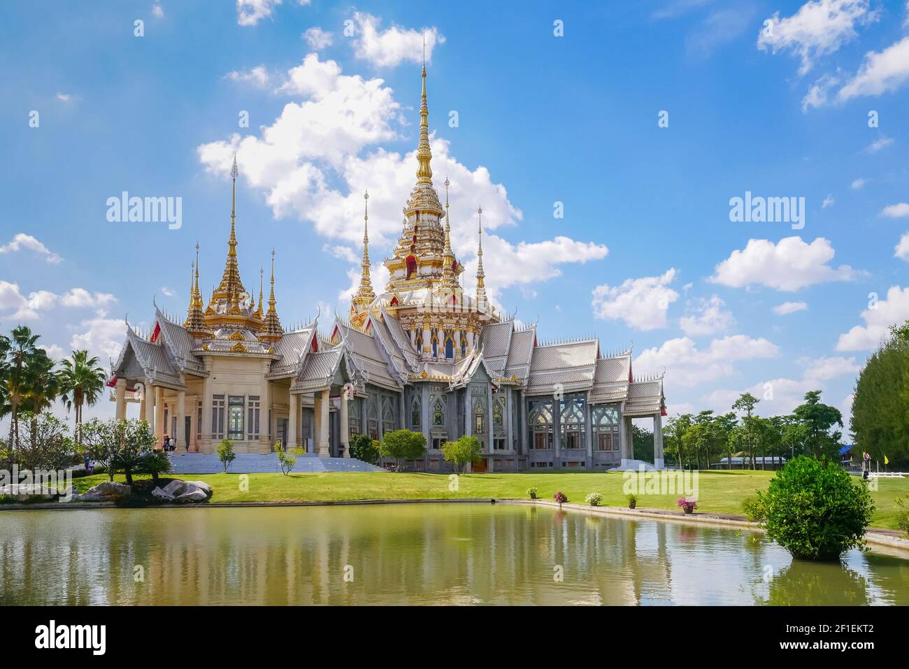 Schöner Wat Luang Phor Toh Tempel in Korat Nakhon Ratchasima Stockfoto