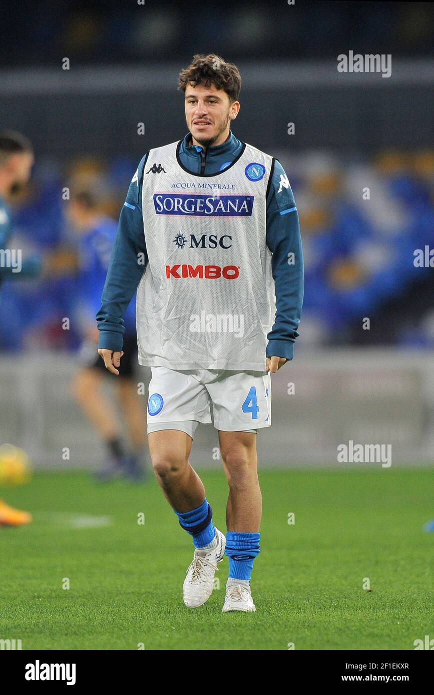 Diego Demme Spieler von Neapel, während der italienischen Cup-Spiel zwischen Napoli gegen Empoli Endergebnis 3-2, Spiel im Diego Armando Maradona stadi gespielt Stockfoto