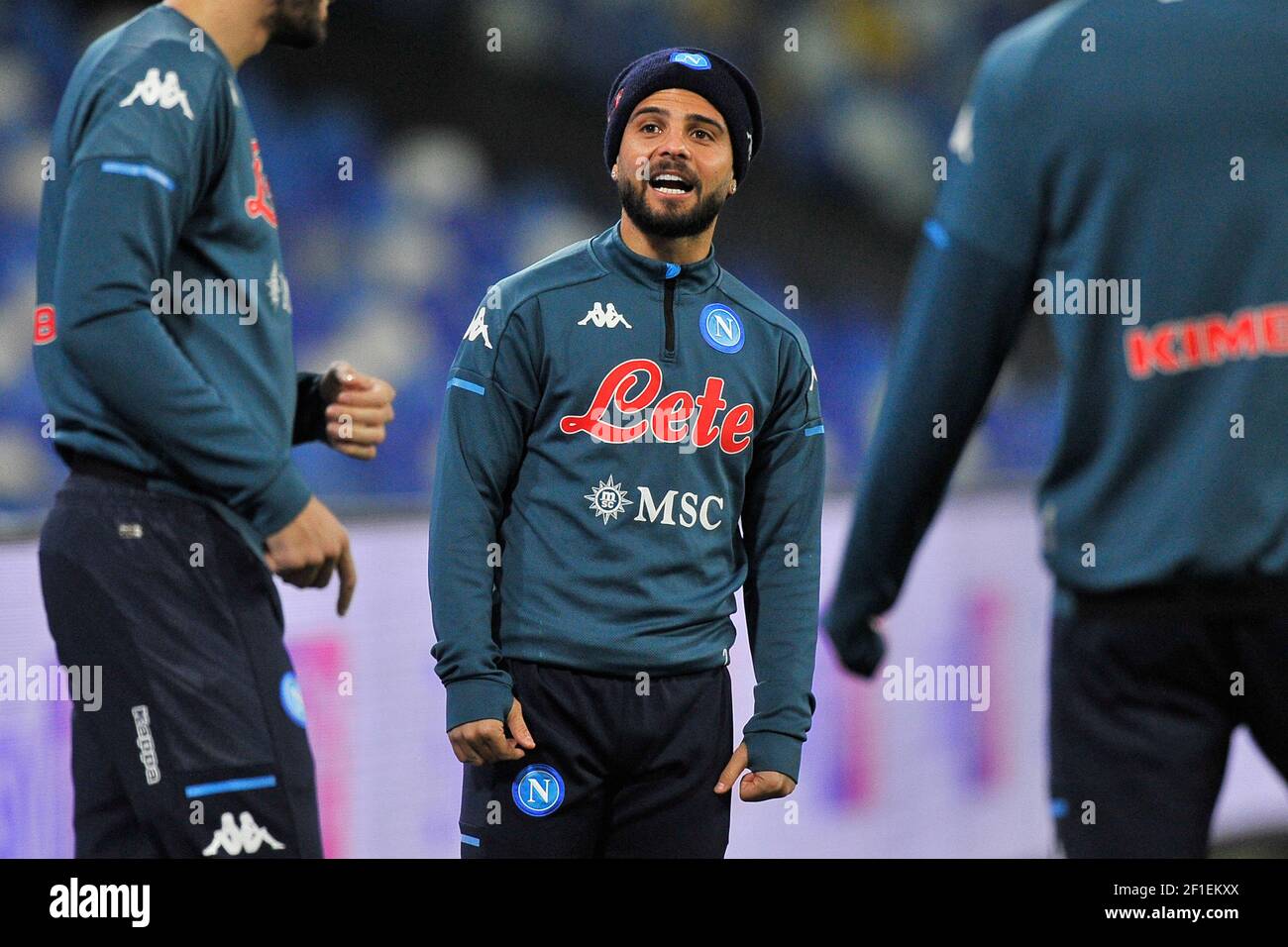 Lorenzo Insigne Spieler von Neapel, während der italienischen Cup-Spiel zwischen Neapel gegen Empoli Endergebnis 3-2, Spiel gespielt bei der Diego Armando Maradona s Stockfoto