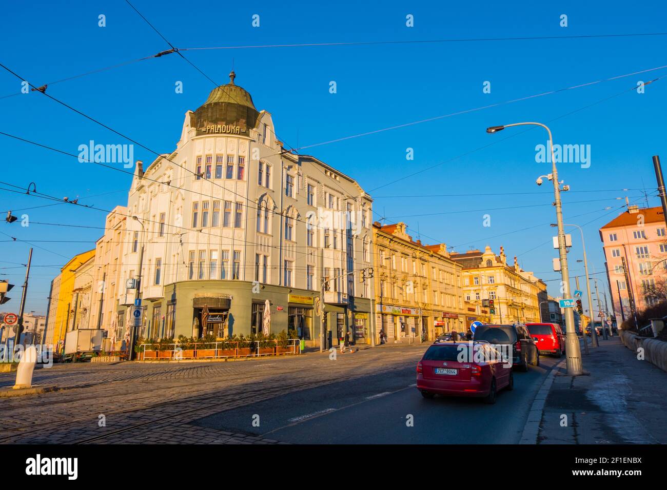 Sokolovska Straße, in Palmovka, Liben, Prag, Tschechische Republik Stockfoto