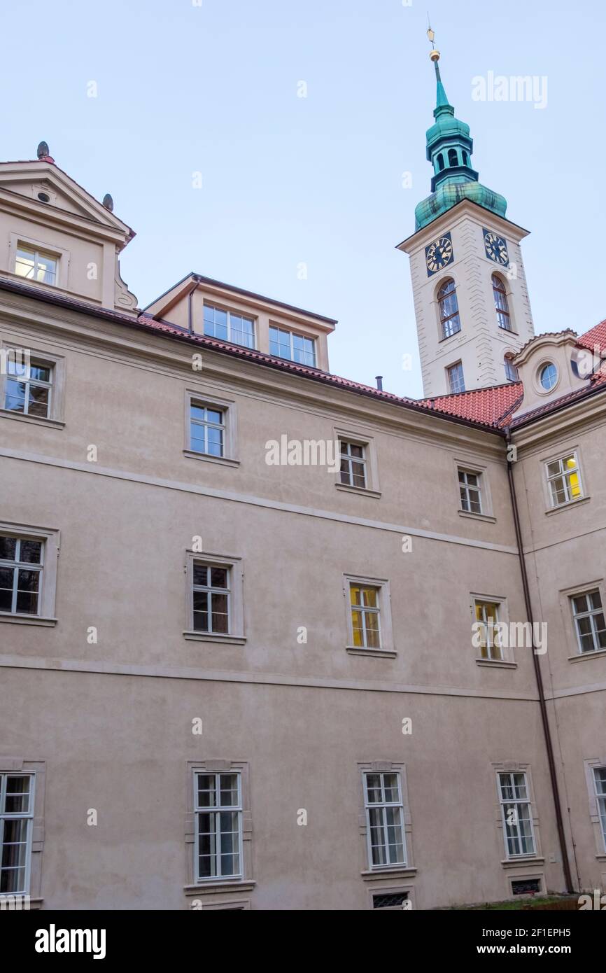 Klementinum, mit dem Astronomischen Turm, Altstadt, Prag, Tschechien Stockfoto