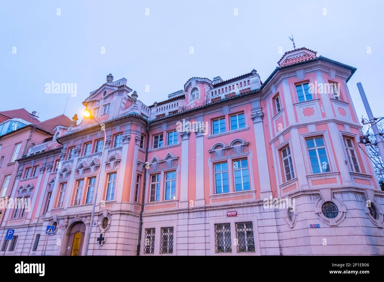 Faustuv dum, Faust House, Karlovo namesti, nove mesto, Prag, Tschechische Republik Stockfoto