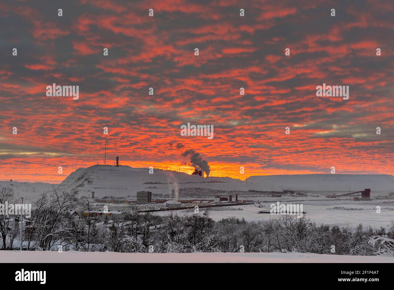 Die Mine Kiruna ist die größte und modernste unterirdische Eisenerzmine der Welt. Stockfoto
