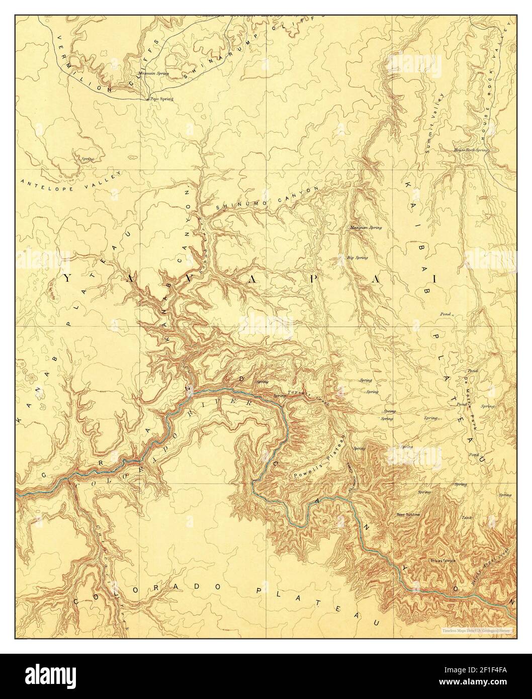 Kaibab, Arizona, Karte 1886, 1:250000, Vereinigte Staaten von Amerika von Timeless Maps, Daten U.S. Geological Survey Stockfoto