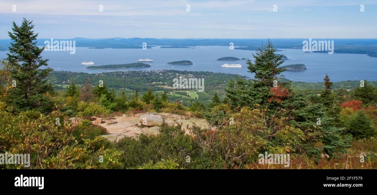 Cadillac Mountain Mount in Maine Stockfoto