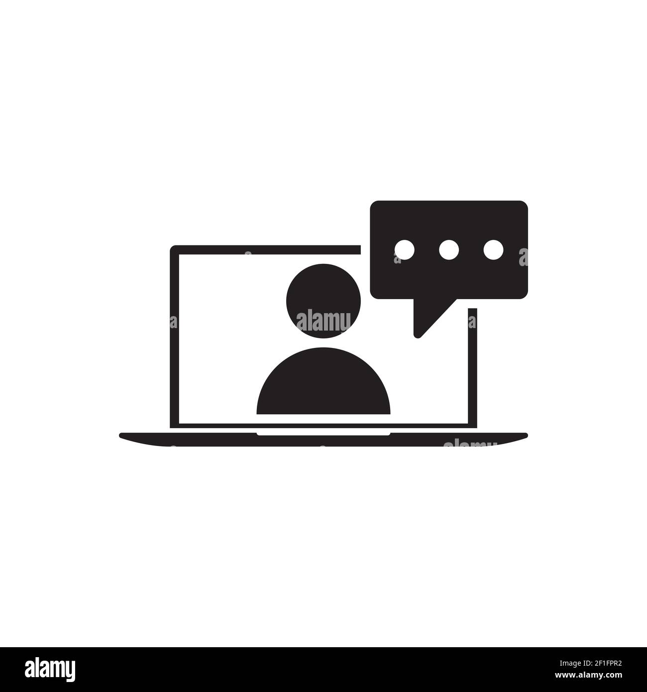 Laptop online Icon Design Vektor Illustration Stock Vektor