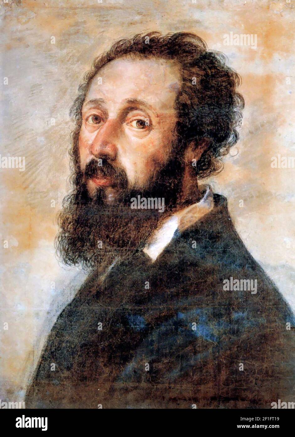 Giulio Romano. Selbstporträt des italienischen Malers und Architekten Giulio Romano (Giulio Pippi, c. 1499-1546), Pastelle, 1540 Stockfoto
