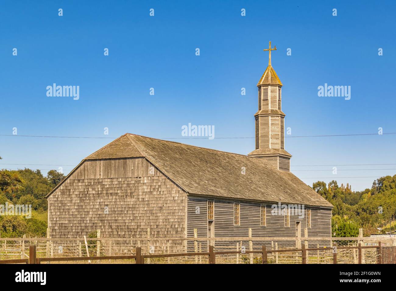 Andachilco Kirche, Chiloe Insel, Chile Stockfoto