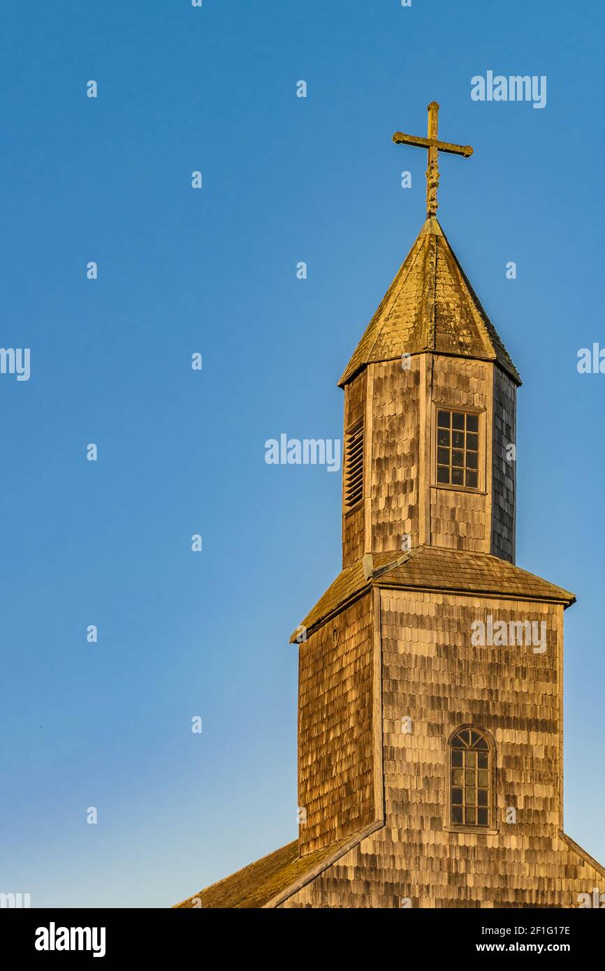 Achao Kirche, Chiloe Insel, Chile Stockfoto