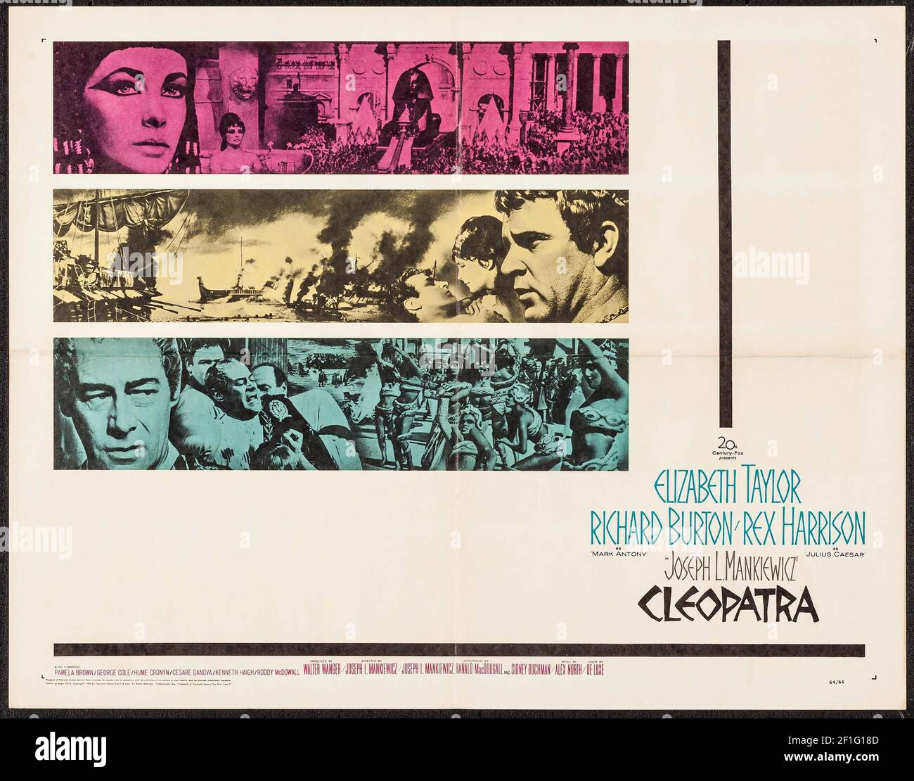 Cleopatra ist ein US-amerikanisches historisches Drama von Joseph L. Mankiewicz aus dem Jahr 1963. Leistung. Richard Burton, Rex Harrison. 1963. Stockfoto