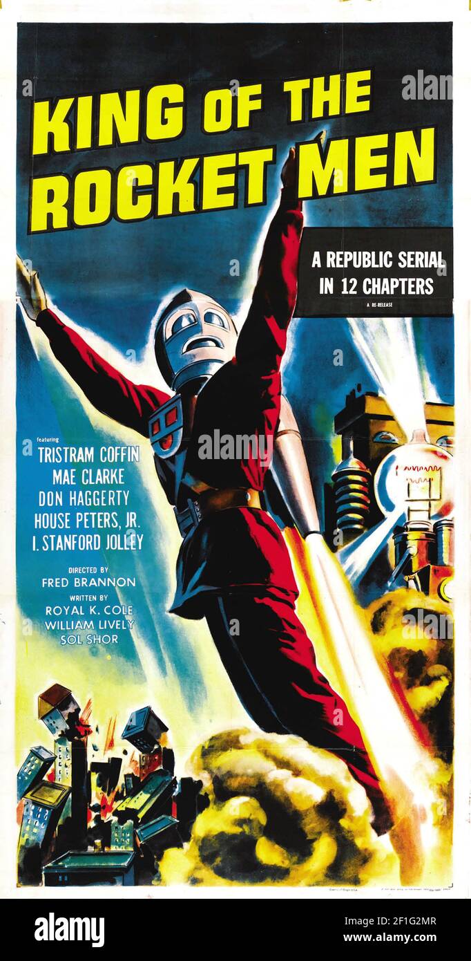 König des Raketenmanne. Vintage Movie Poster, klassischer Stil. 1949. Stockfoto