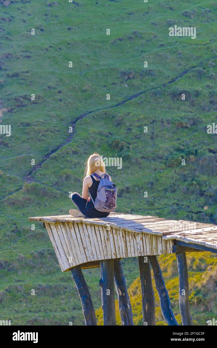 Aussichtspunkt vom Dock of Souls, Chiloe Island, Chile Stockfoto