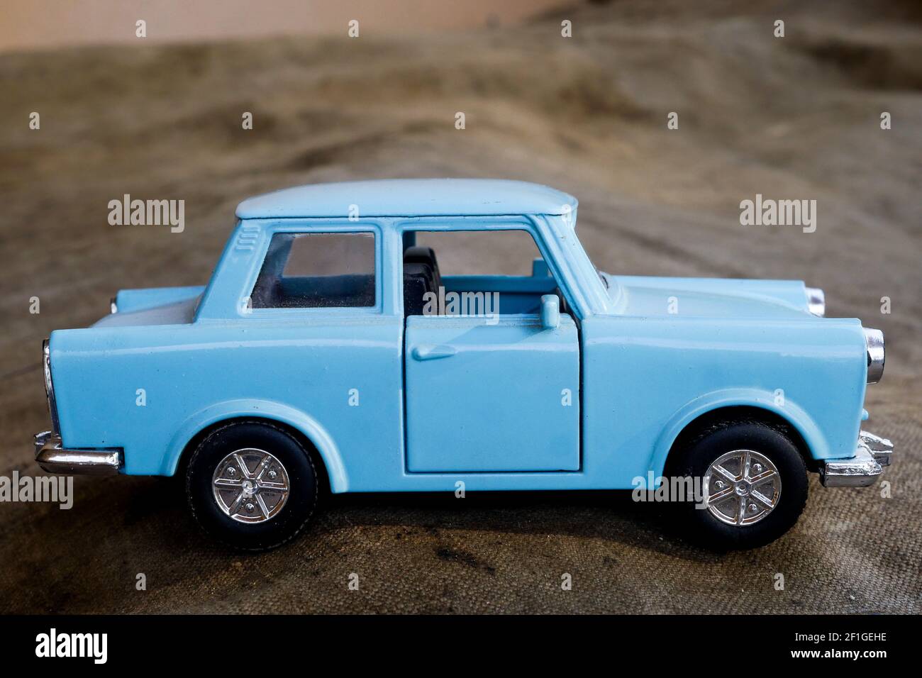 Modell eines DDR Trabant, Frankreich Stockfoto