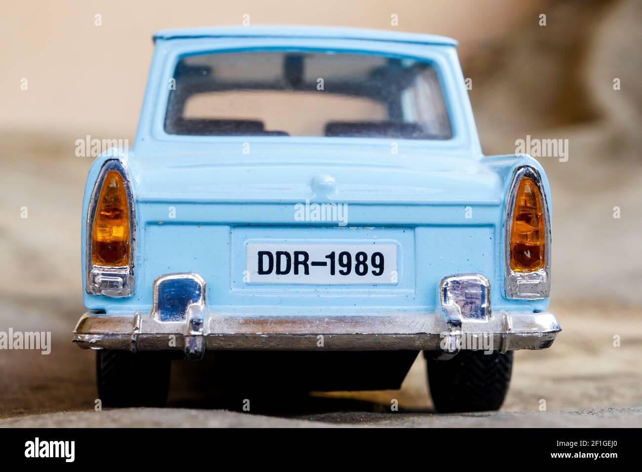 Modell eines DDR Trabant, Frankreich Stockfoto