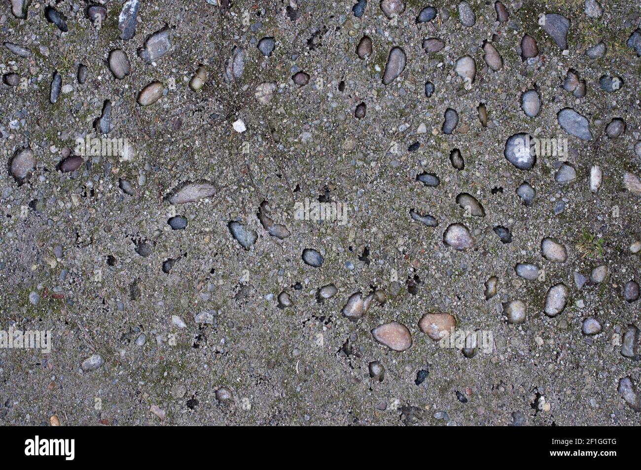 Gefrorener Boden unter Null Stein Detail Stockfoto