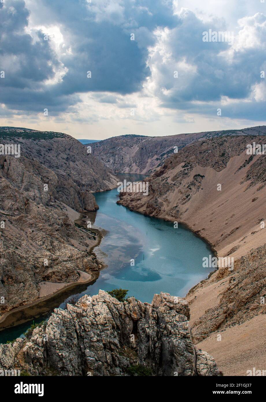 Schlucht des Flusses Zrmanja Stockfoto