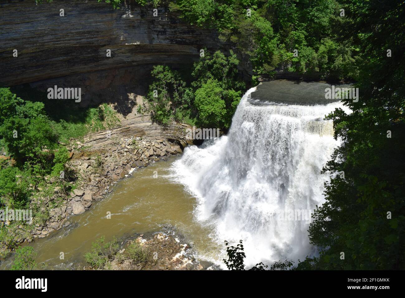 Burgess Falls Wasserfall Stockfoto