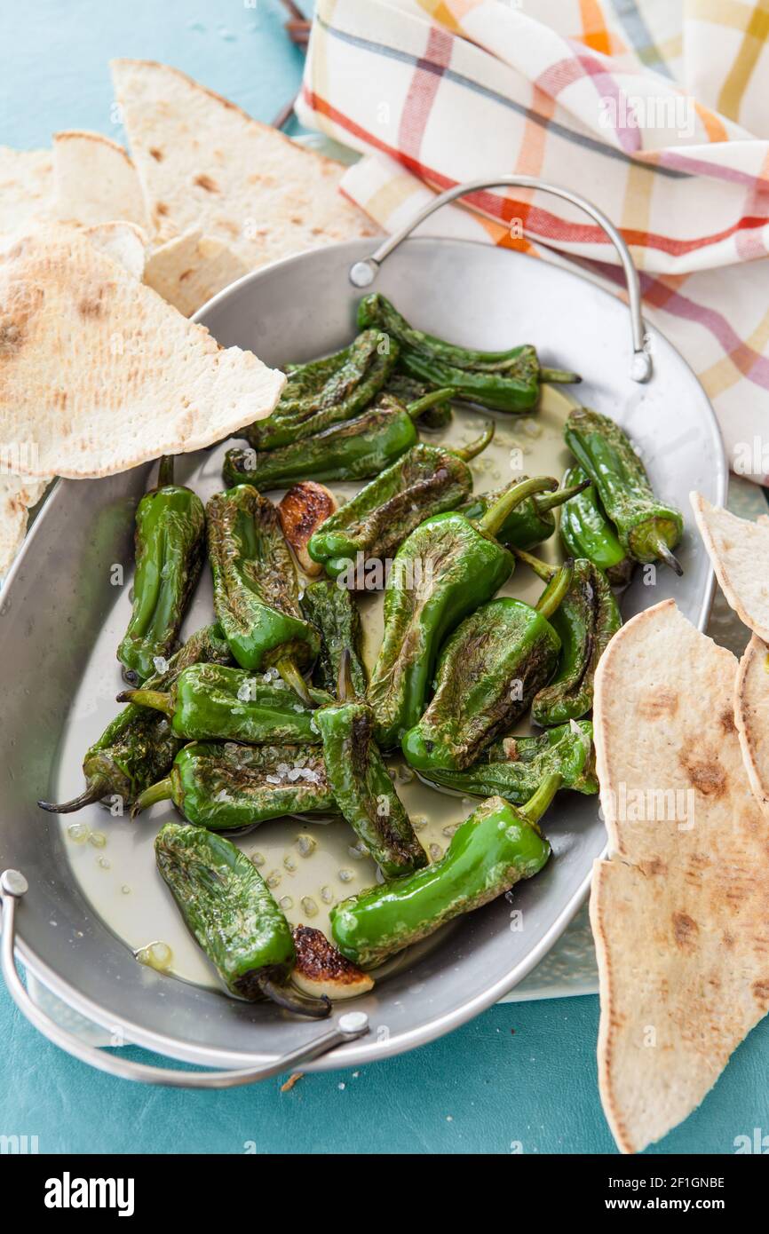 Geröstete spanische Paprika Stockfoto