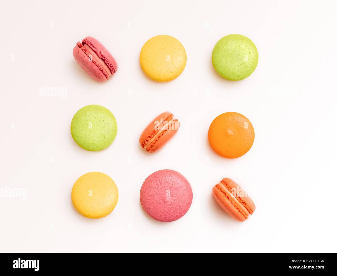 French Biscuits Flat Lay Foto in minimalem Stil Stockfoto