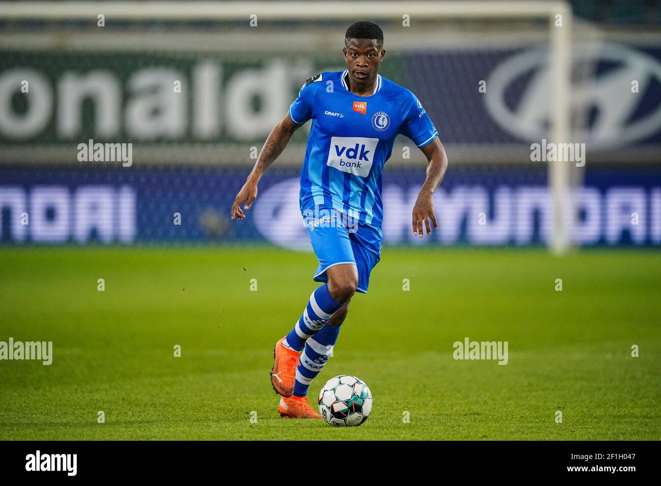 Gent Belgien 8 Marz Nurio Fortuna Von Kaa Gent Wahrend Des Jupiler Pro League Spiels Zwischen Kaa Gent Und Kv Oostende In Der Ghelamco Arena Am 8 Marz Stockfotografie Alamy