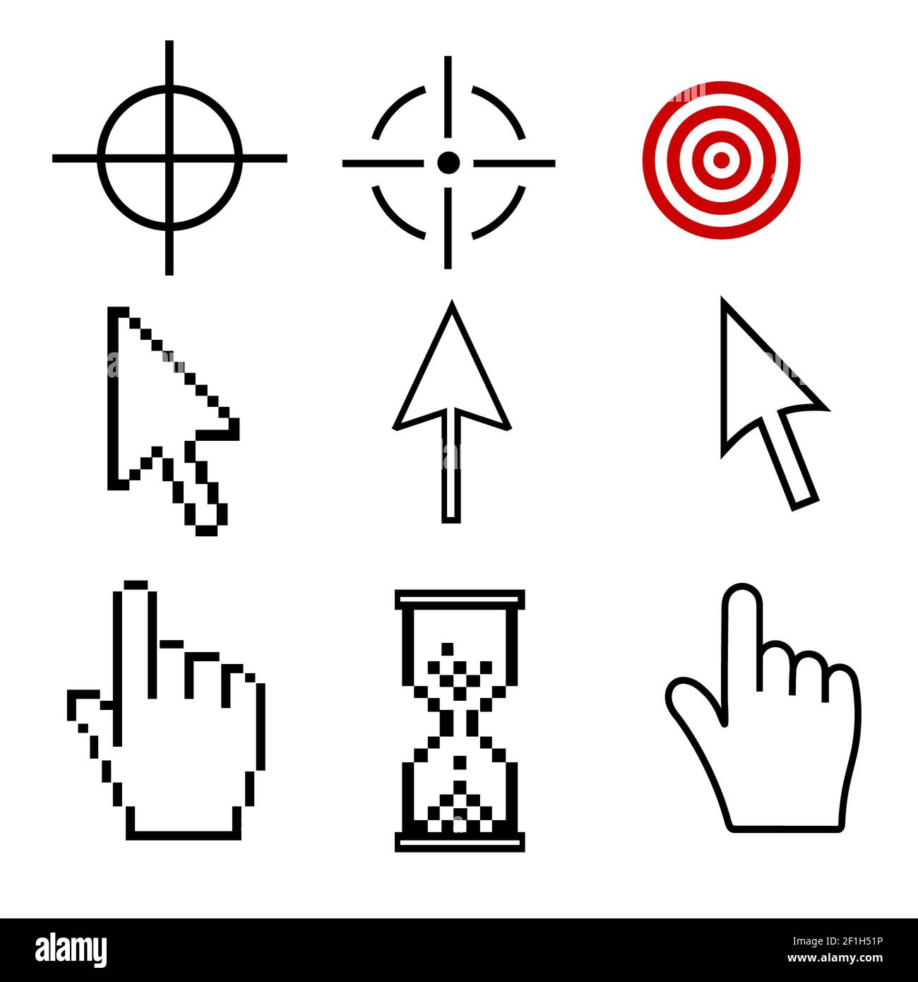 Vektorsymbole für die Website. Stockfoto