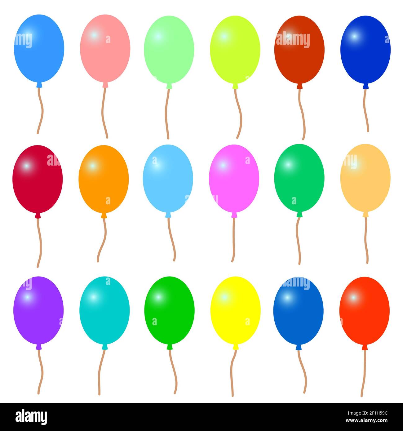 Viele bunte Luftballons. Stockfoto