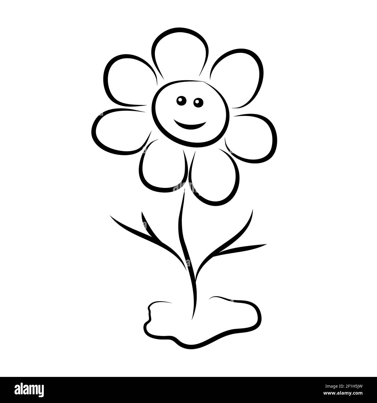 Blume mit einem Lächeln Stockfoto