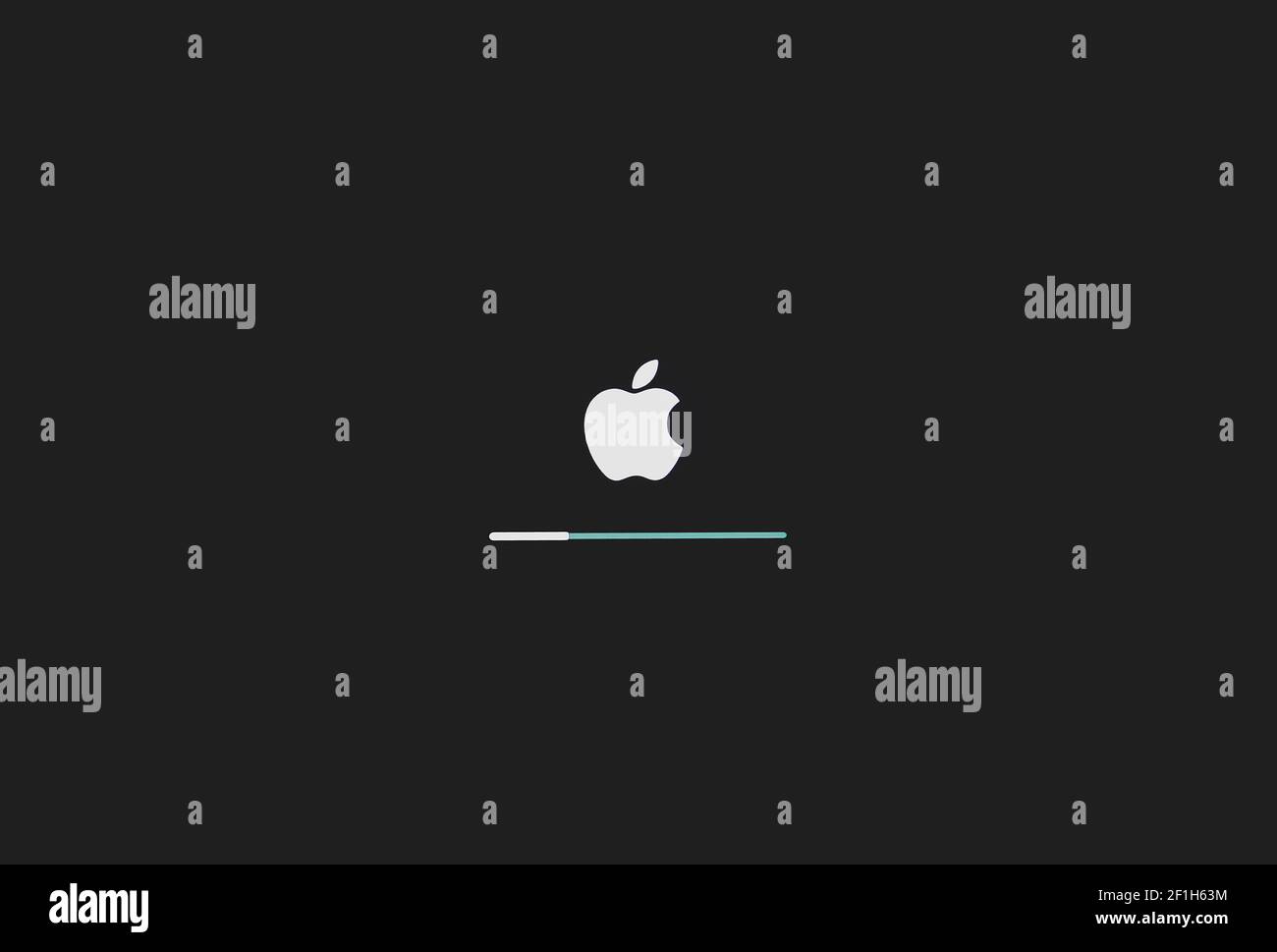 2020: IOS wird auf dem Apple iPad Startbildschirm geladen Stockfoto