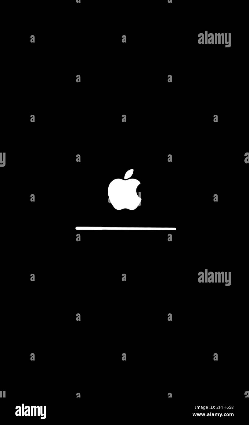 2020: IOS laden auf dem Apple iPhone Startbildschirm, Nahaufnahme Stockfoto