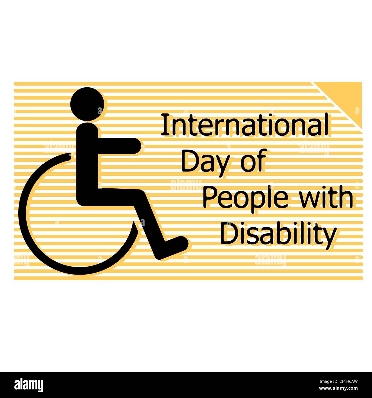Internationaler Tag der Menschen mit Behinderung Stockfoto