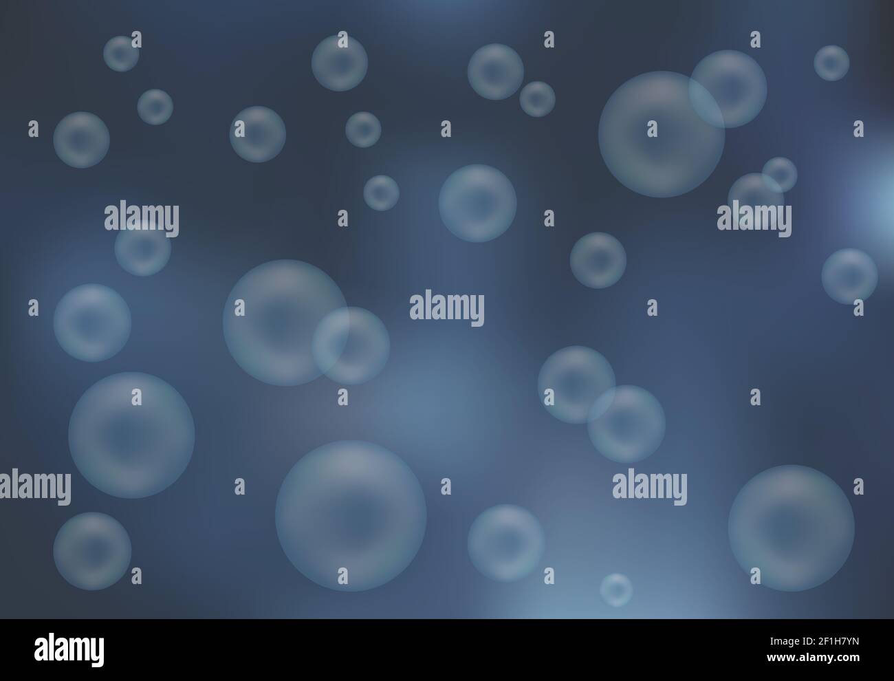 Unscharfer Hintergrund mit Blasen Stockfoto