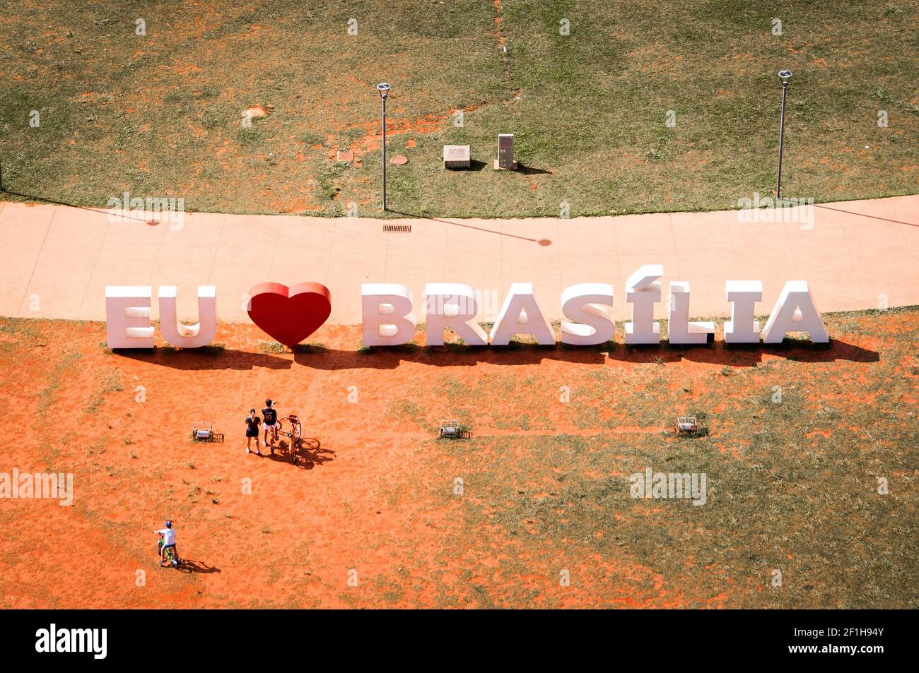 Ich liebe Brasilia Monument Stockfoto