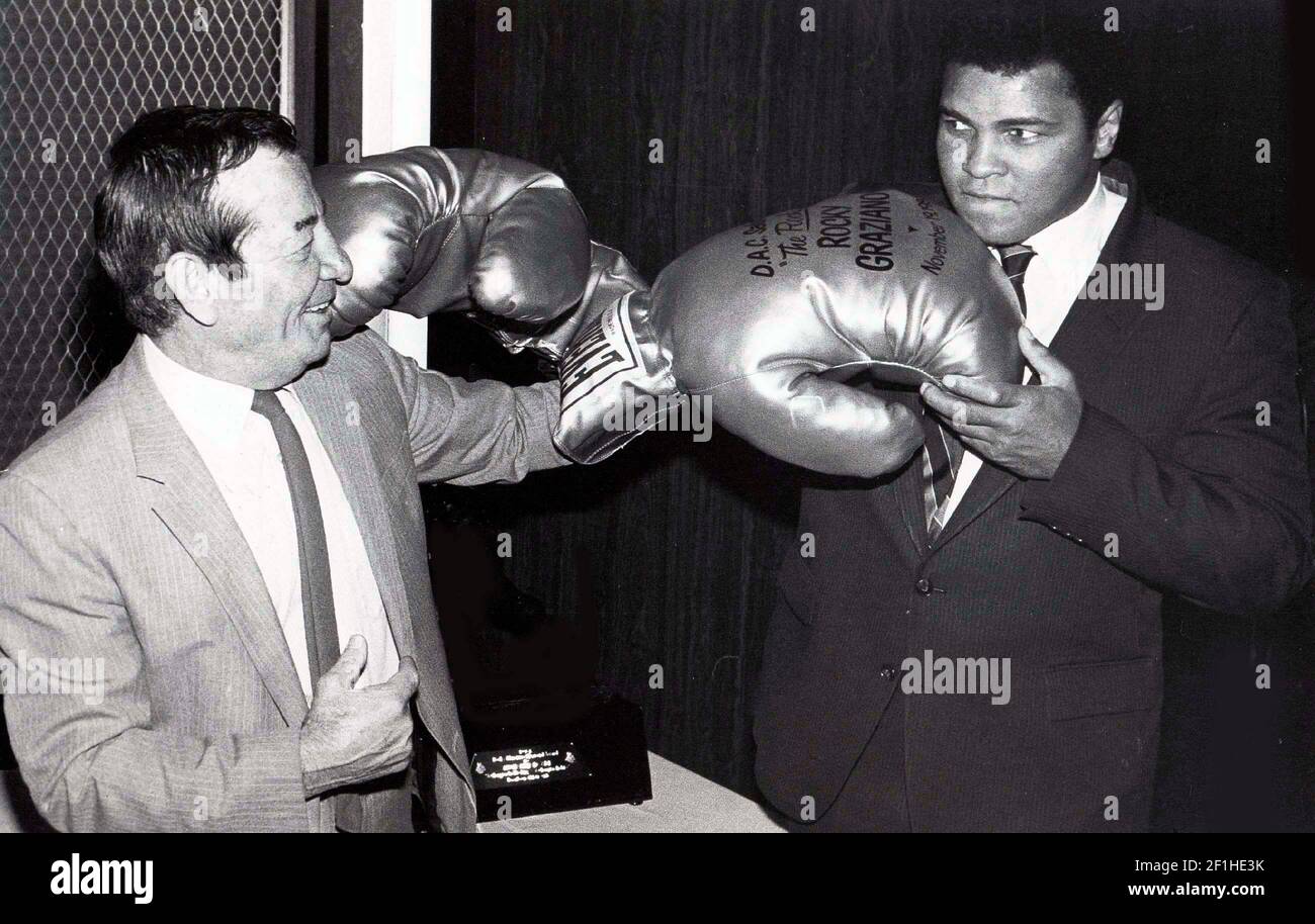 Rocky Graziano Muhammad Ali 1980s Foto von Adam Scull-PHOTOlink.net Stockfoto