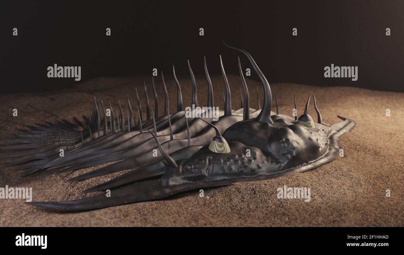 Prähistorische Trilobiten 3D Illustration Stockfoto
