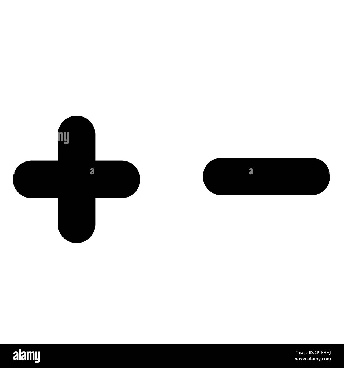 Plus Und Minus Zoom Symbol Auf Weissem Hintergrund Tasten Hinzufugen Und Abziehen Positives Und Negatives Symbol Flacher Stil Stockfotografie Alamy