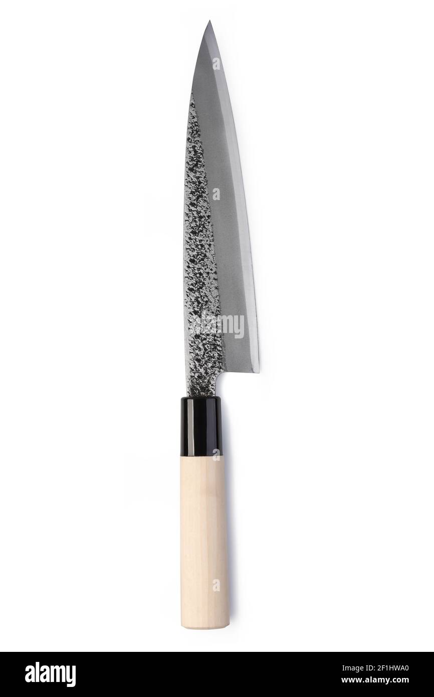 santoku Messer aus Edelstahl Stockfoto