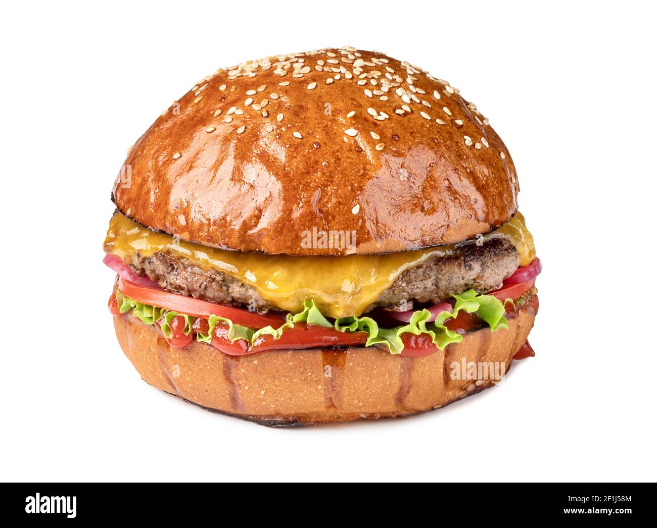 Leckerer Cheeseburger Stockfoto