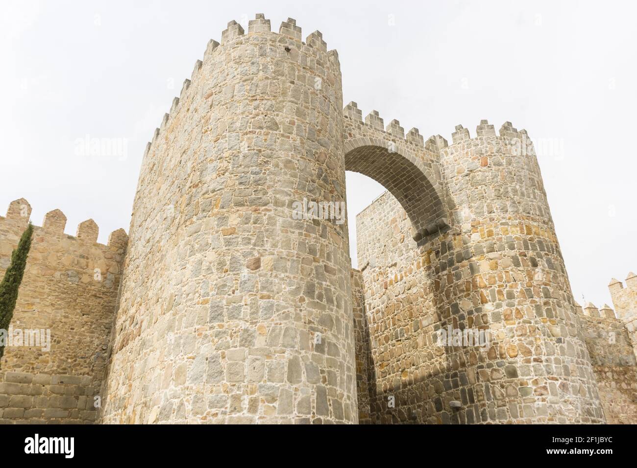 Ritterliche, Mauern der Stadt Avila in Castilla y LeÃ³n, Spanien. Befestigte mittelalterliche Stadt Stockfoto