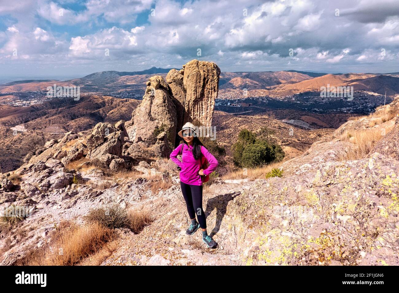 Auf der Spitze von La Bufa, Guanajuato Staat, Mexiko Stockfoto