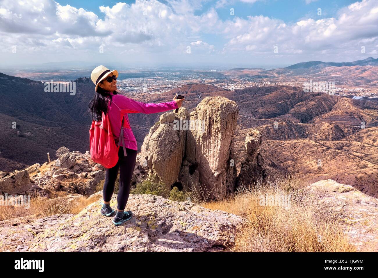 Auf der Spitze von La Bufa, Guanajuato Staat, Mexiko Stockfoto