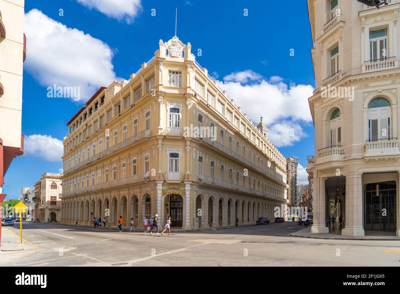 Havanna Kuba. 25. November 2020: Außenansicht des Hotels Inglaterra in Havanna, einem von Touristen besuchten Ort Stockfoto