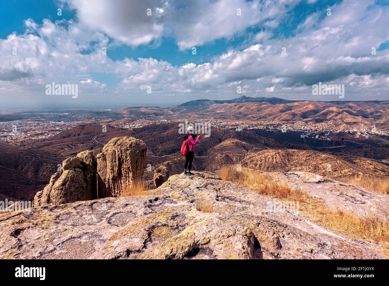 Auf der Spitze von La Bufa, Guanajuato Staat, Mexiko Stockfoto