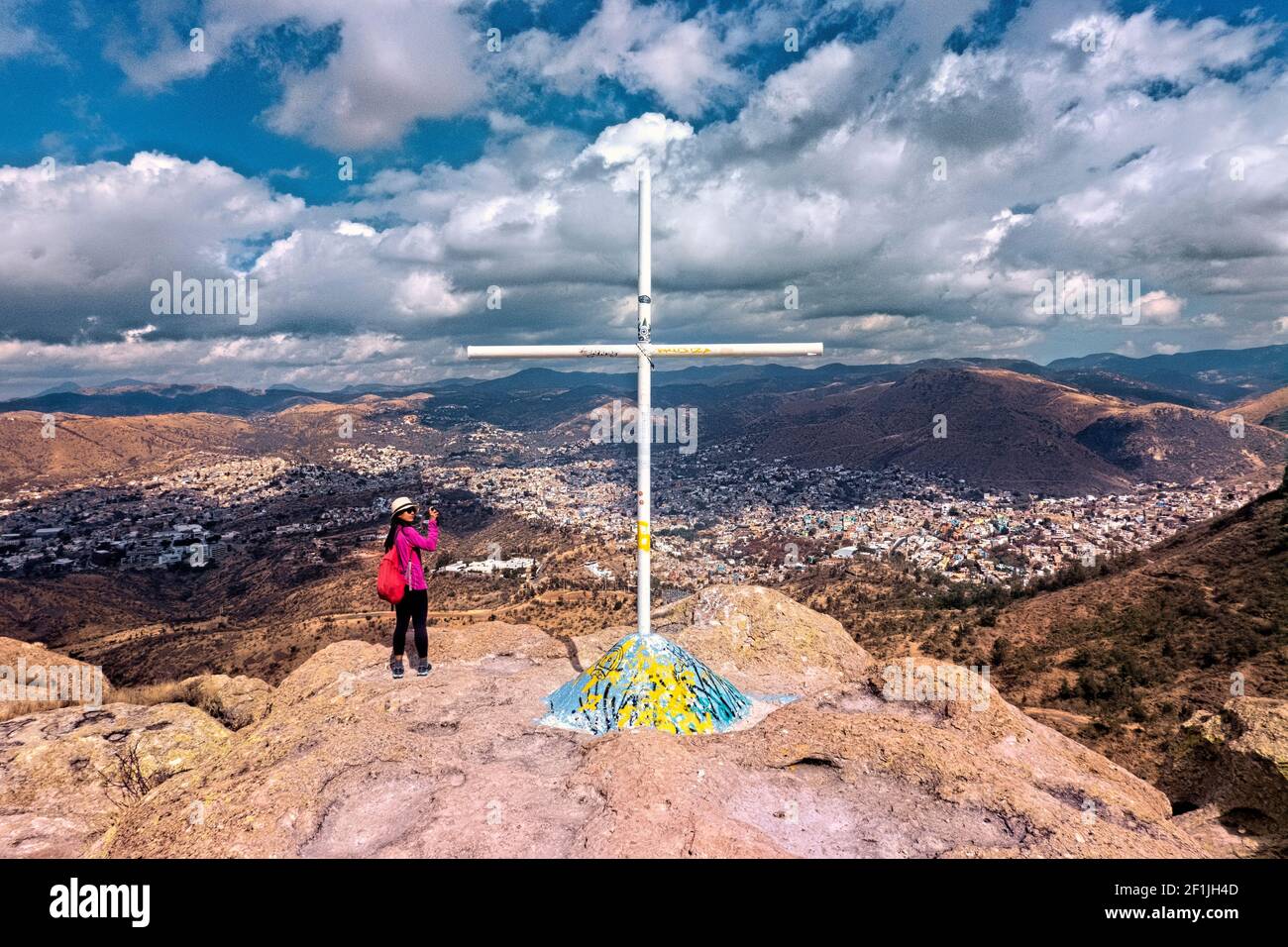 Auf der Spitze von La Bufa, Guanajuato Staat, Mexiko Stockfoto