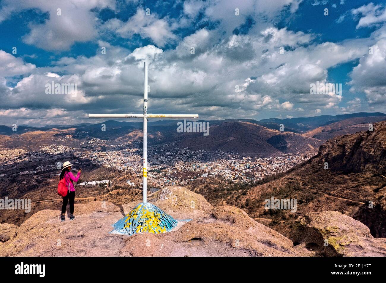 Auf der Spitze von La Bufa, Guanajuato Staat, Mexiko Stockfoto