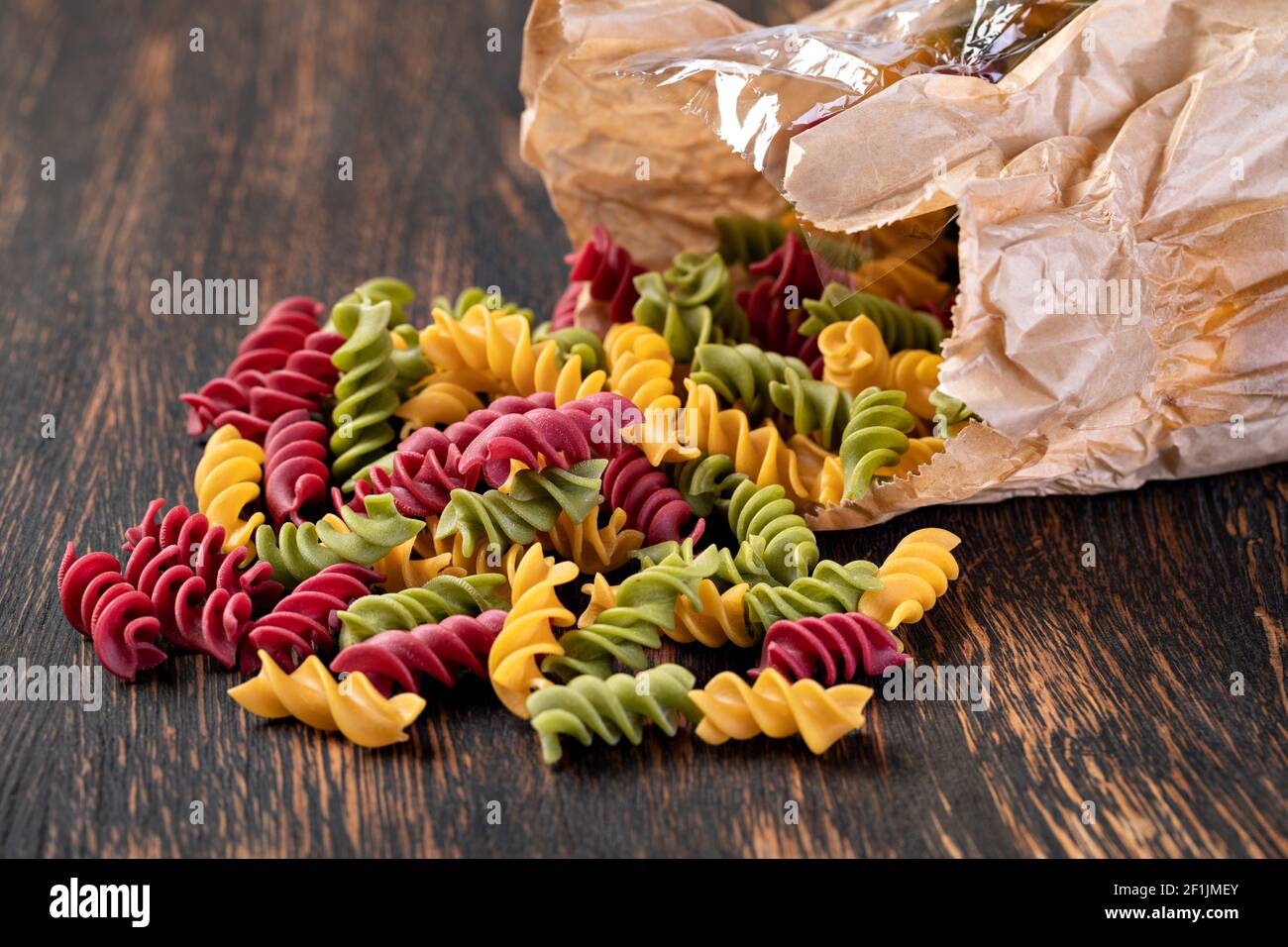 Fusilli Nudeln Stockfoto