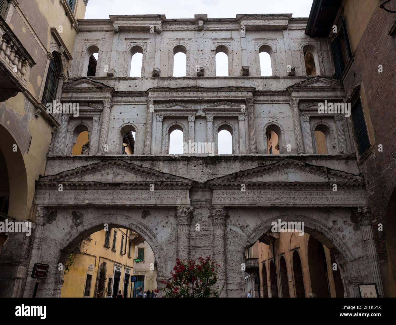 Einblicke in Paläste in Verona Stockfoto