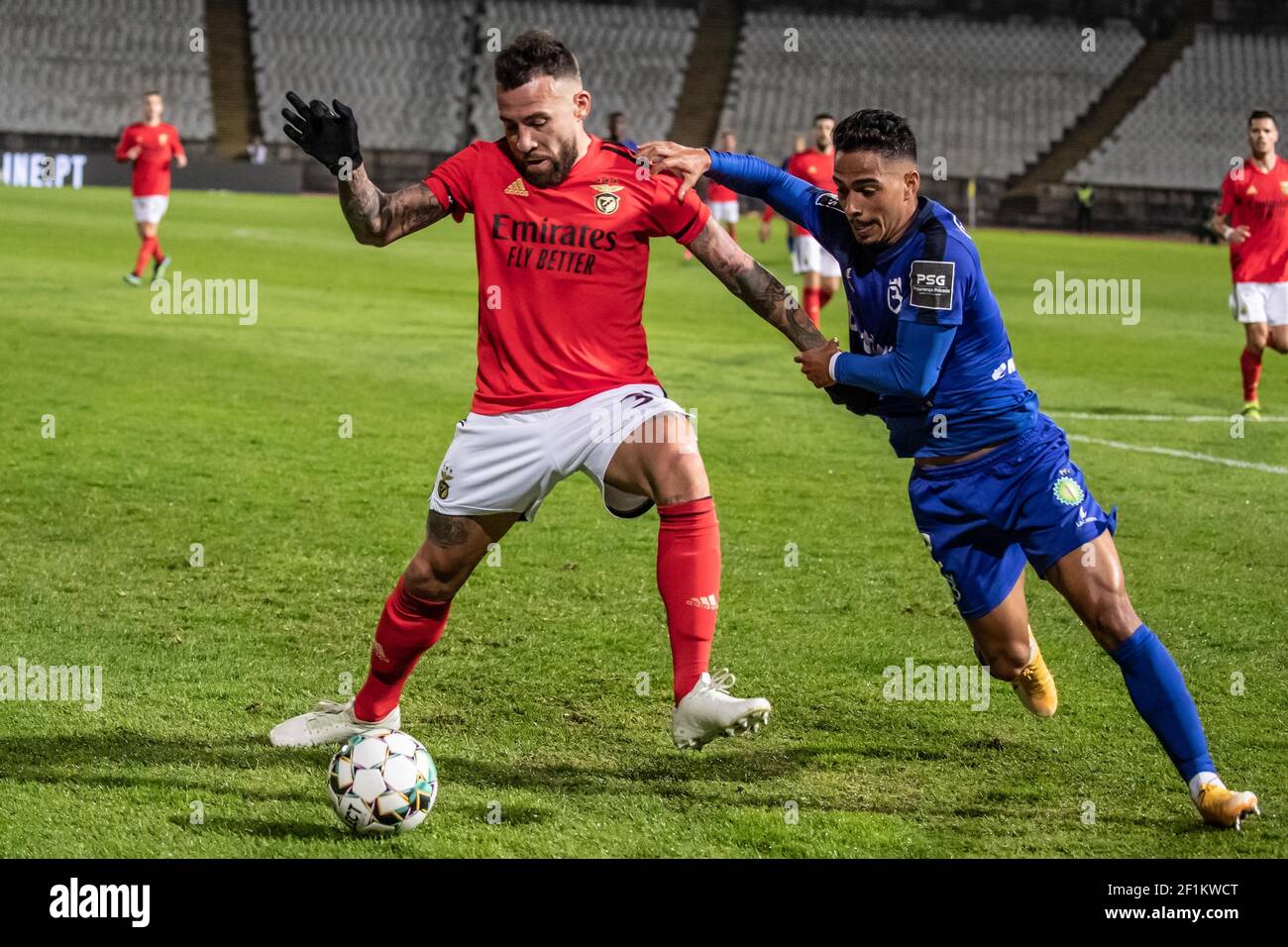 Während der Männer´s Liga NOS Spiel zwischen Belenenses TRAURIG und Benfica im Jamor Stadium Stockfoto